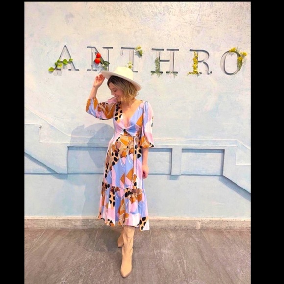 🌟HP🌟 Anthropologie NWT Hutch Bloom Wrap MIDI Dress Size XXS. - Picture 3 of 14
